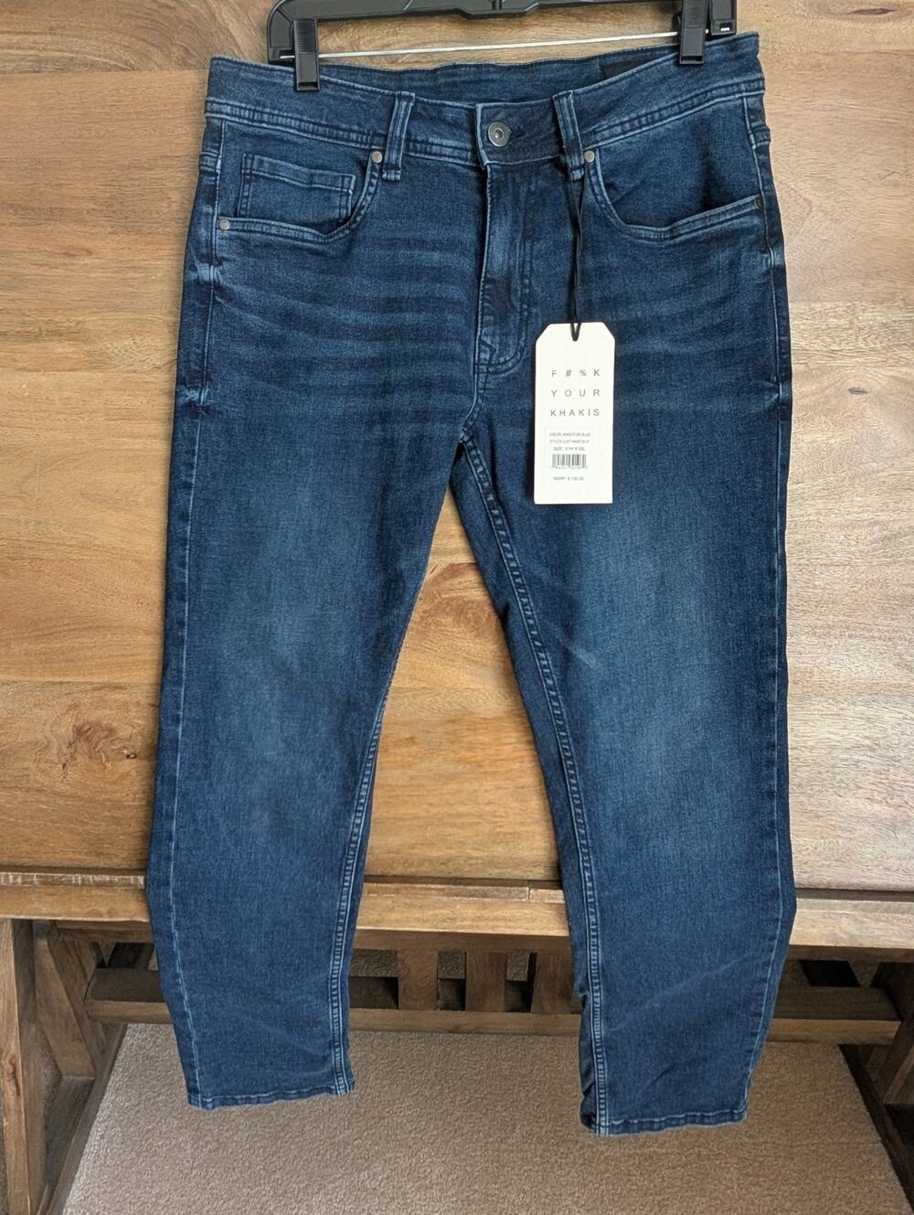 NWT TPJ The Perfect Jeans Mens 31x30 Knight Dark Blue Denim Slim Fit OG Stretch